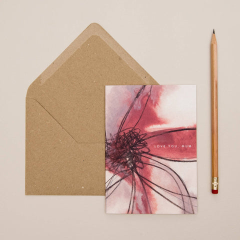 FLOWER LOVE YOU MUM CARD
