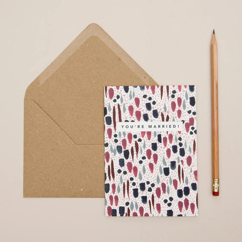 MUTED PATTERN YOU'RE MARRIED CARD