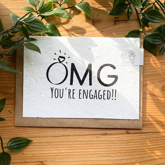 PLANTABLE 'OMG ENGAGEMENT' CARD