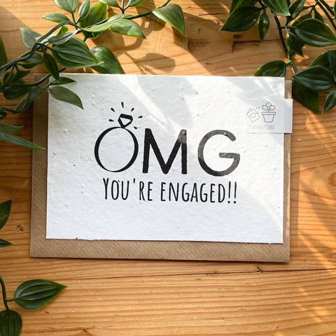 PLANTABLE 'OMG ENGAGEMENT' CARD