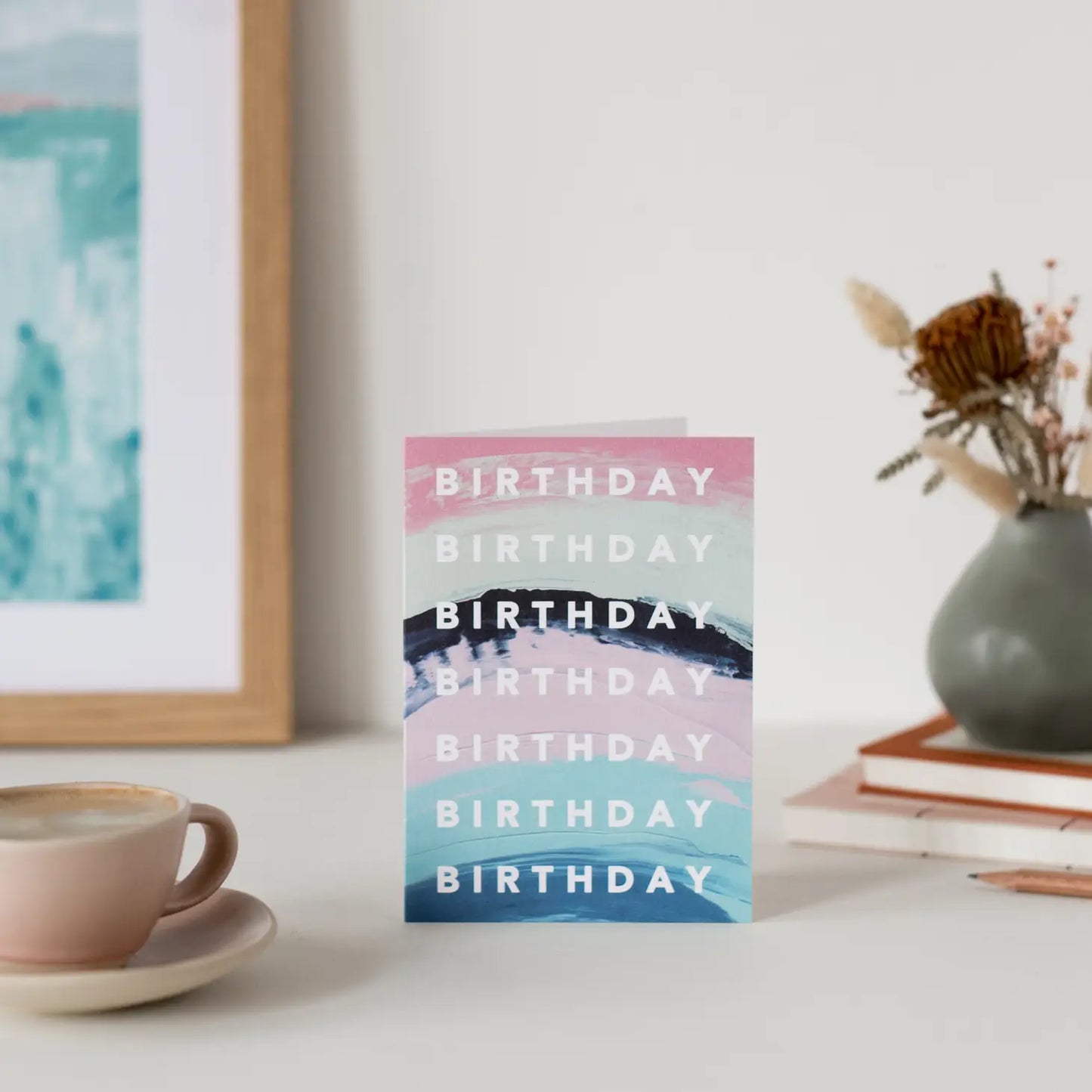 RAINBOW ABSTRACT BIRTHDAY CARD