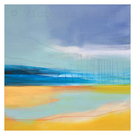 Limited edition print of Rescobie Loch near Forfar in polar white mount, portrait format.