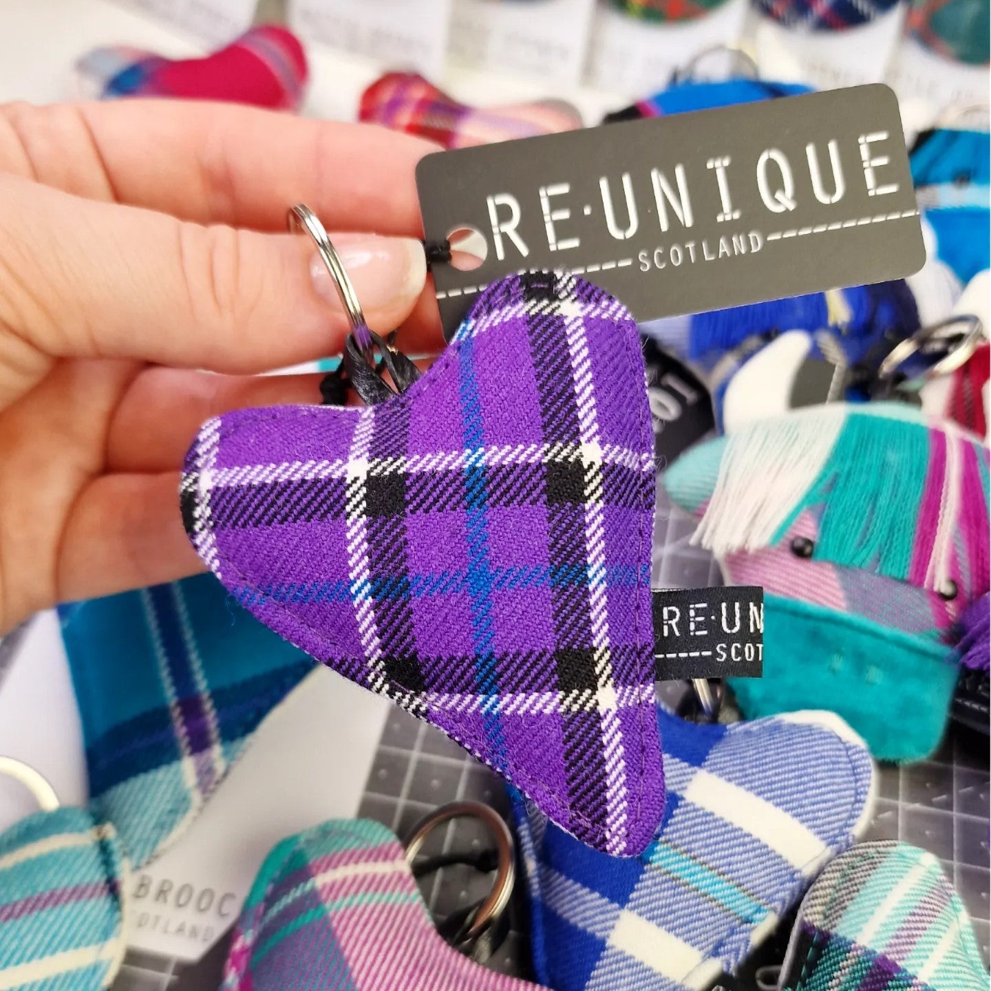 TARTAN HEART KEYRING - SMALL