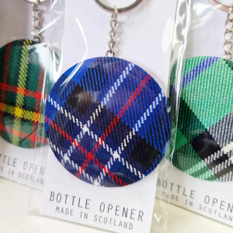 TARTAN BOTTLE OPENER KEYRING