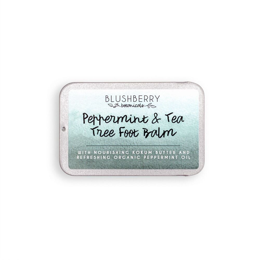 Peppermint & Tea Tree natural foot balm in 45g aluminium tin