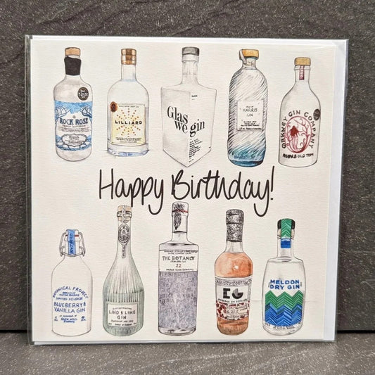 HAPPY BIRTHDAY - 10 SCOTTISH GINS CARD
