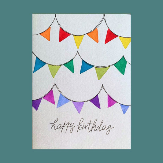 HAPPY BIRTHDAY BUNTING CARD