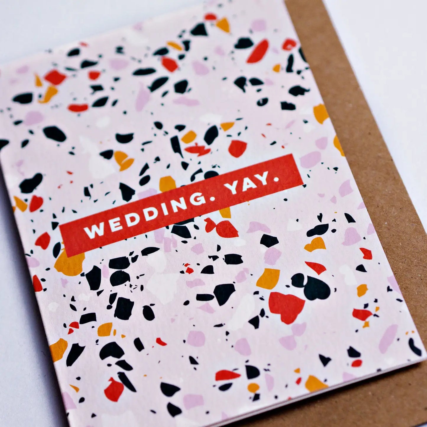 TERRAZZO WEDDING YAY CARD