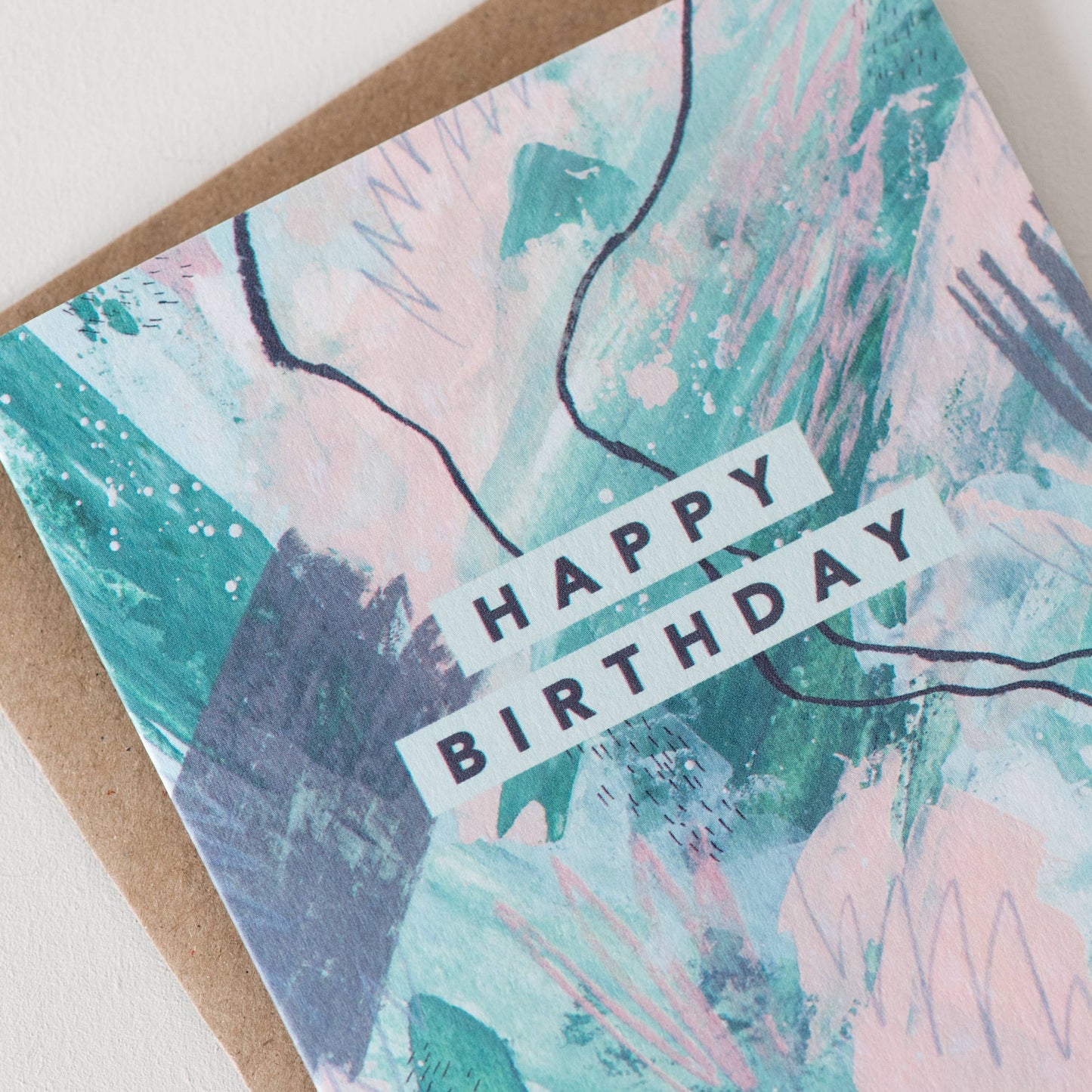 GREEN PEACH BIRTHDAY CARD