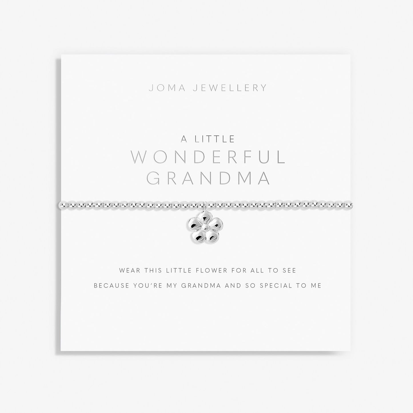 A LITTLE 'WONDERFUL GRANDMA' SILVER BRACELET