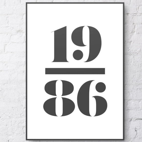 1991 PRINT - BLACK ON WHITE - A4