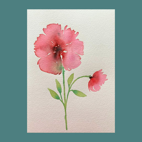 RED FLOWER CARD