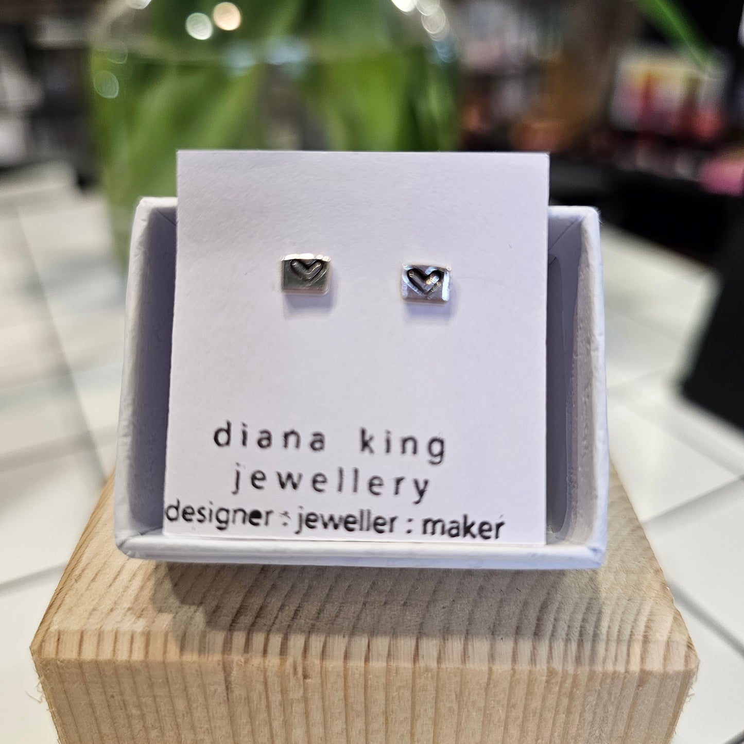 RECTANGLE HEART STAMP STUDS