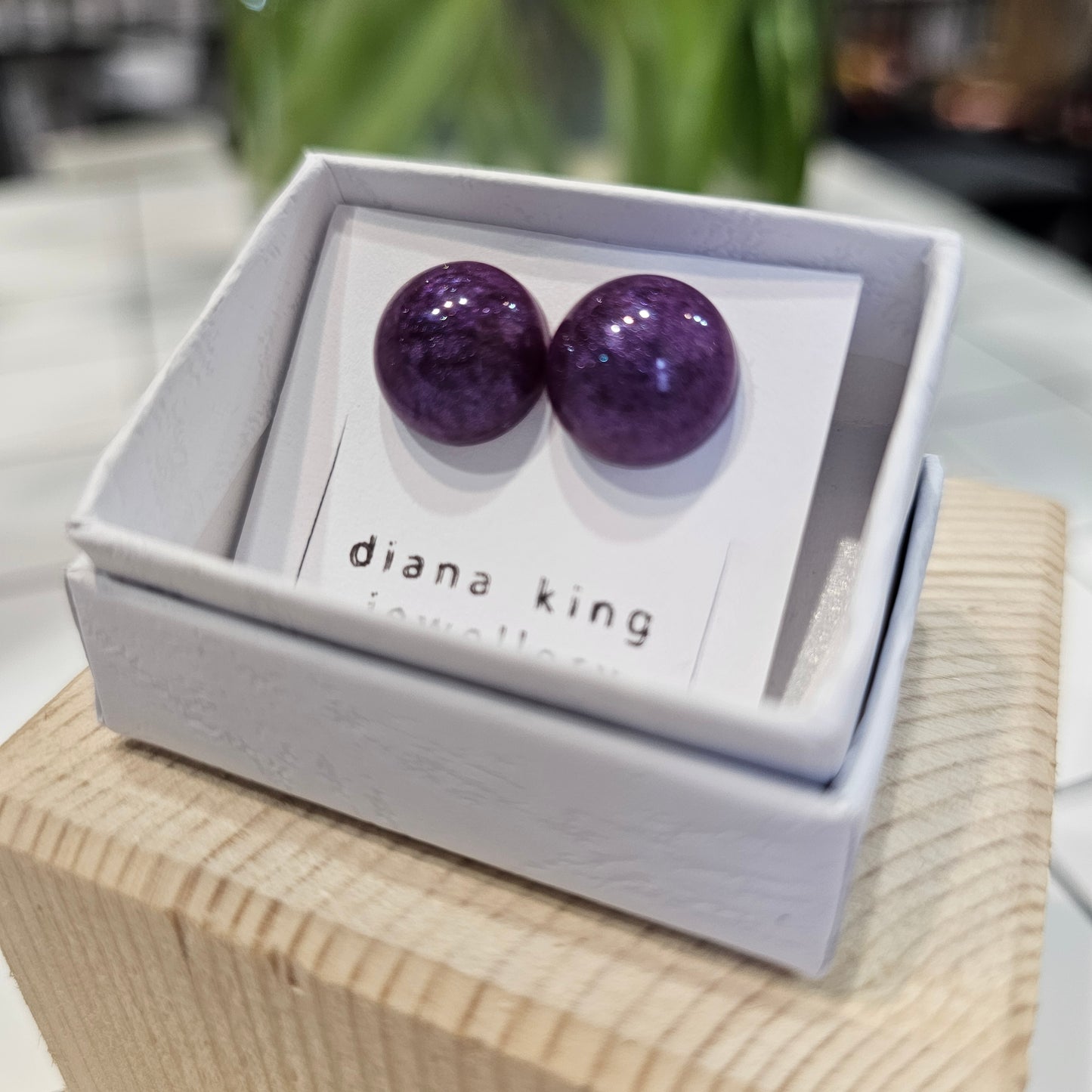 PURPLE PUFF DOME STUDS