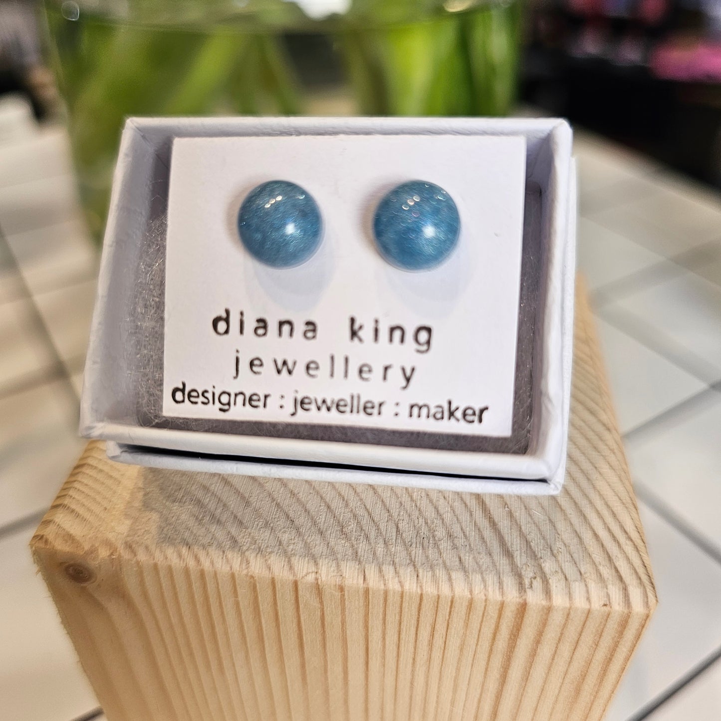 LIGHT BLUE SMALL DOME STUDS