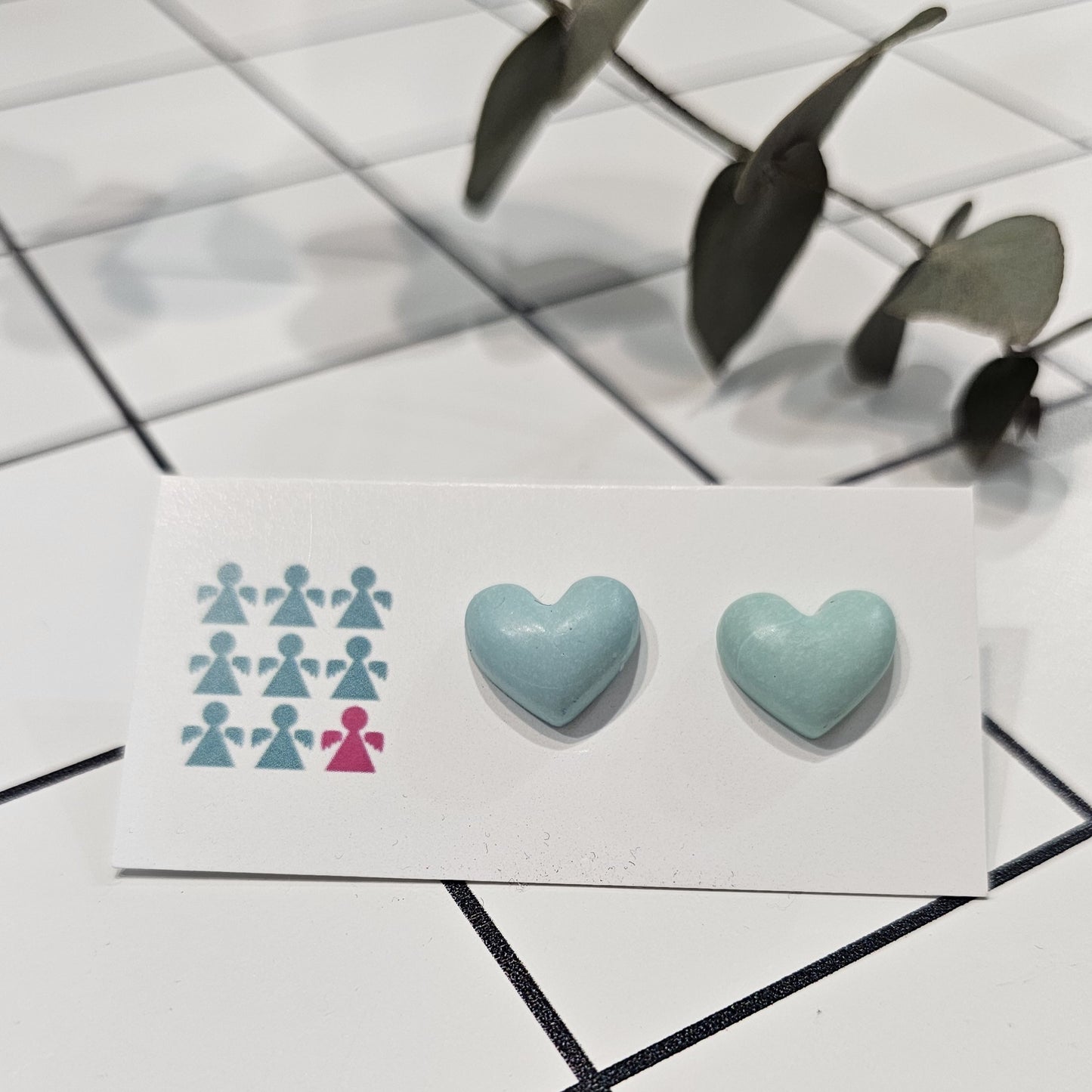 ZERO WASTE HEART STUDS