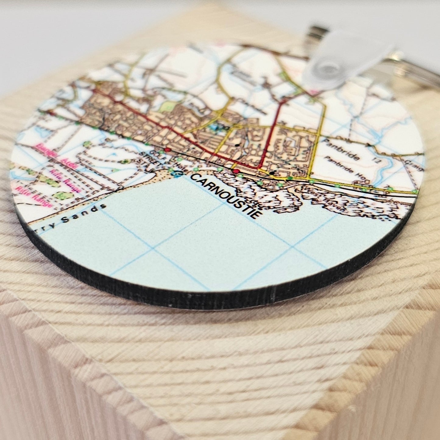 CARNOUSTIE MAP KEYRING