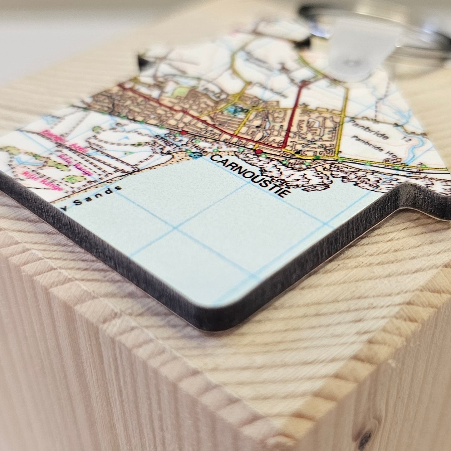 CARNOUSTIE MAP KEYRING