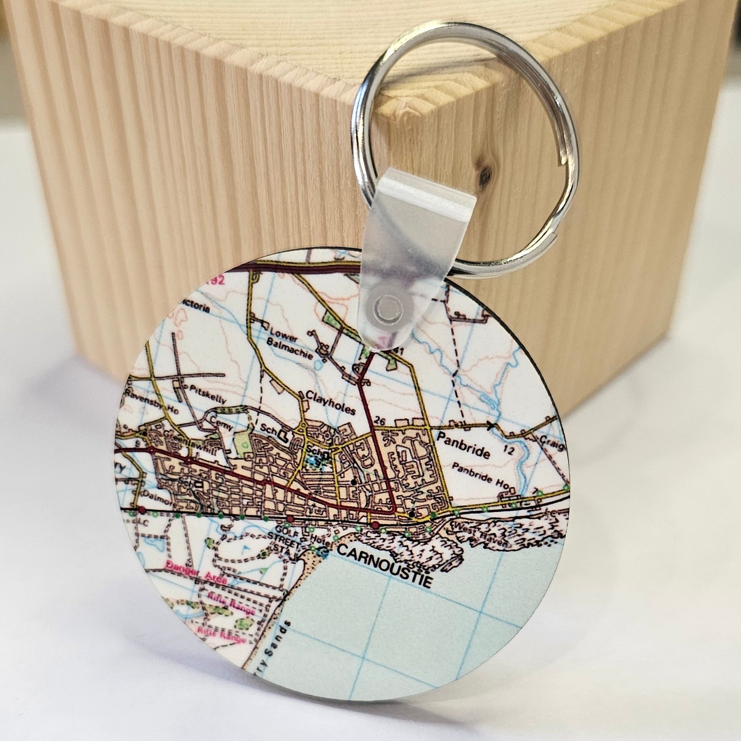 CARNOUSTIE MAP KEYRING