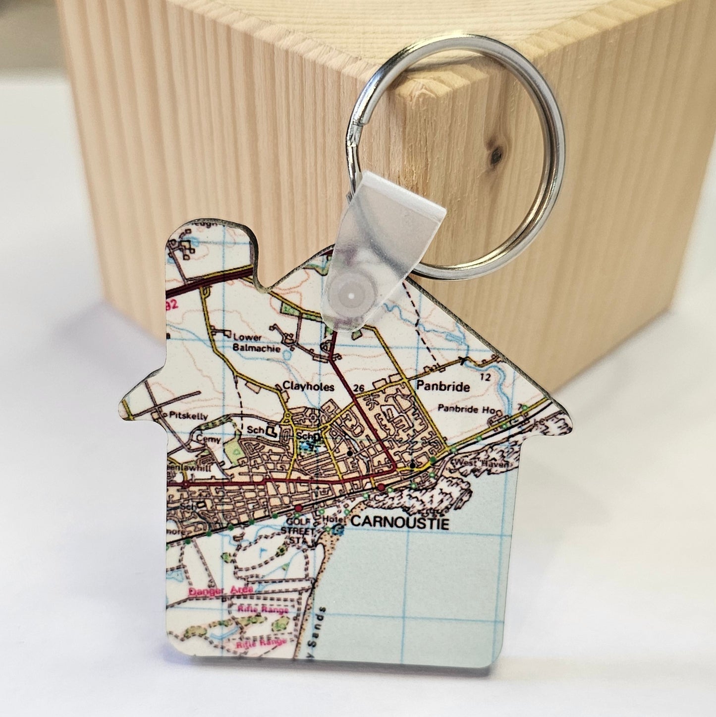 CARNOUSTIE MAP KEYRING