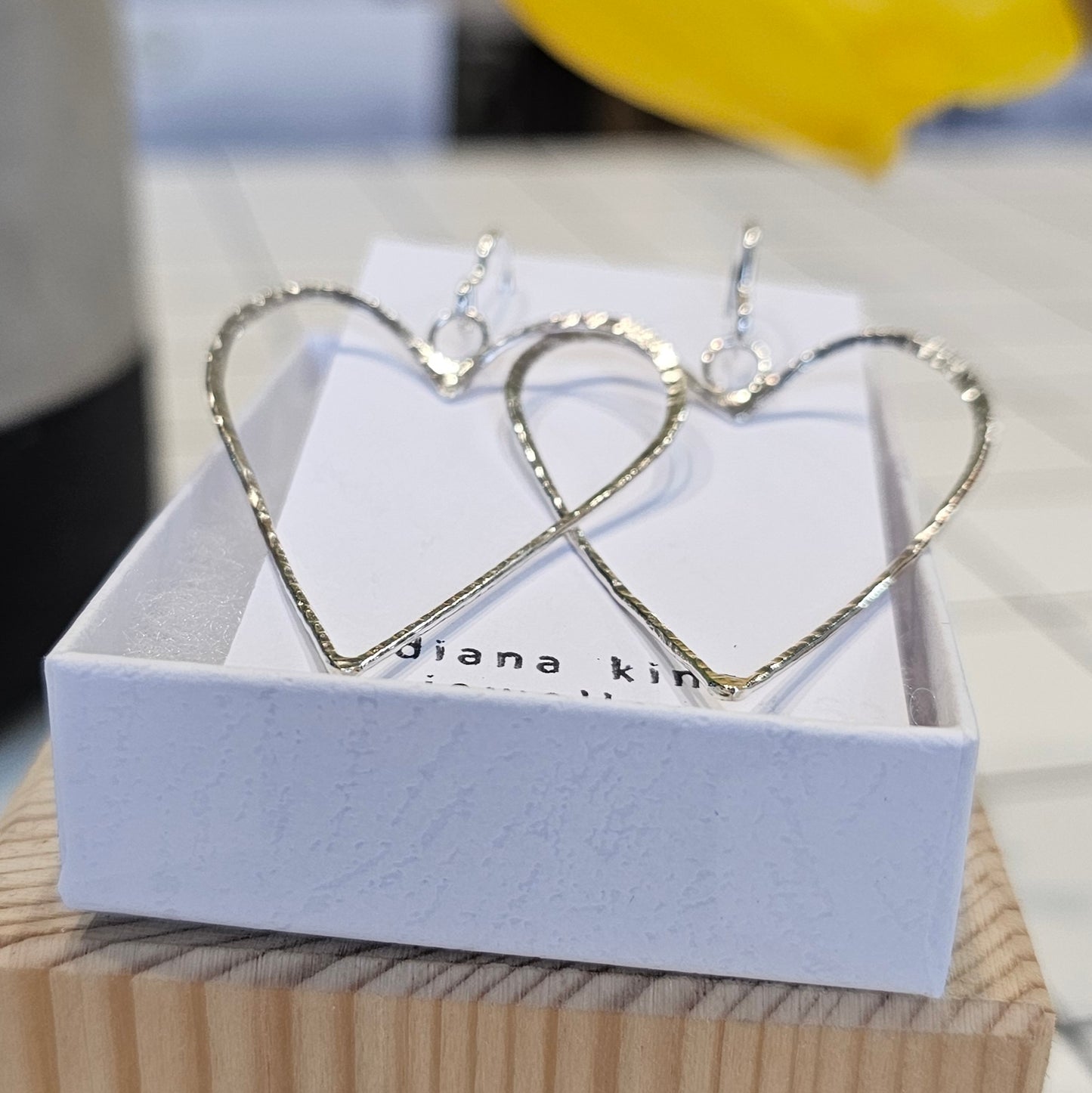 EXTRA LONG DANGLE HEART EARRINGS