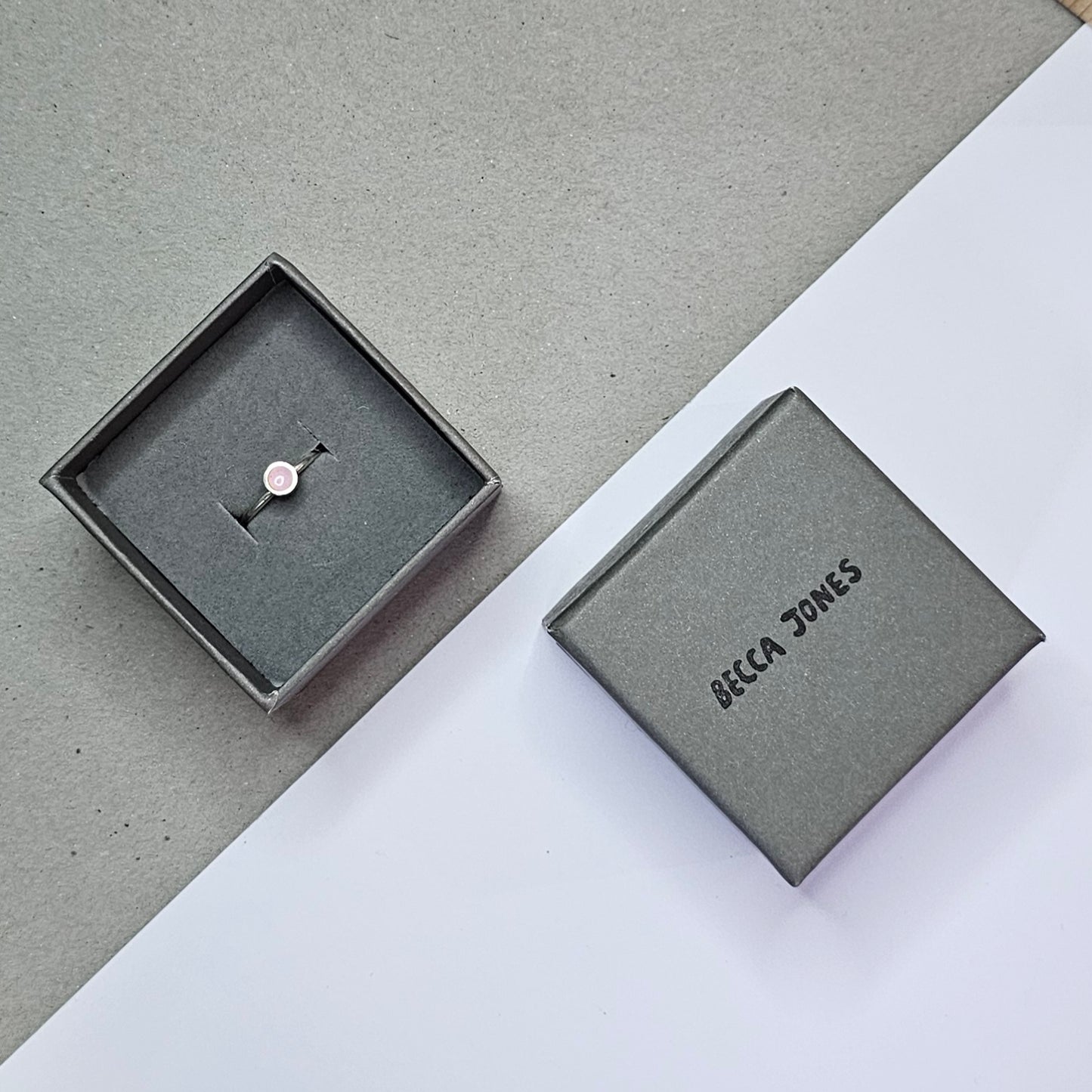 ENAMEL + SILVER RING