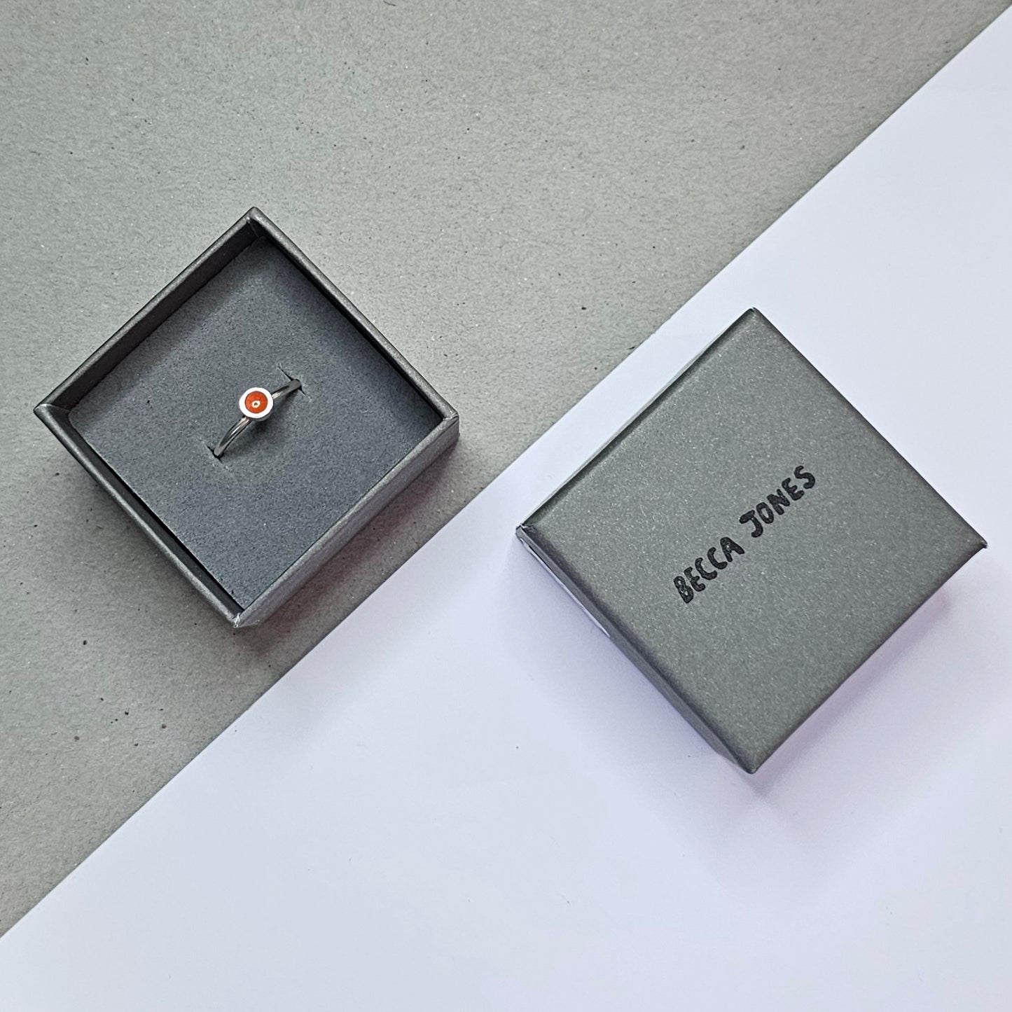 ENAMEL + SILVER RING