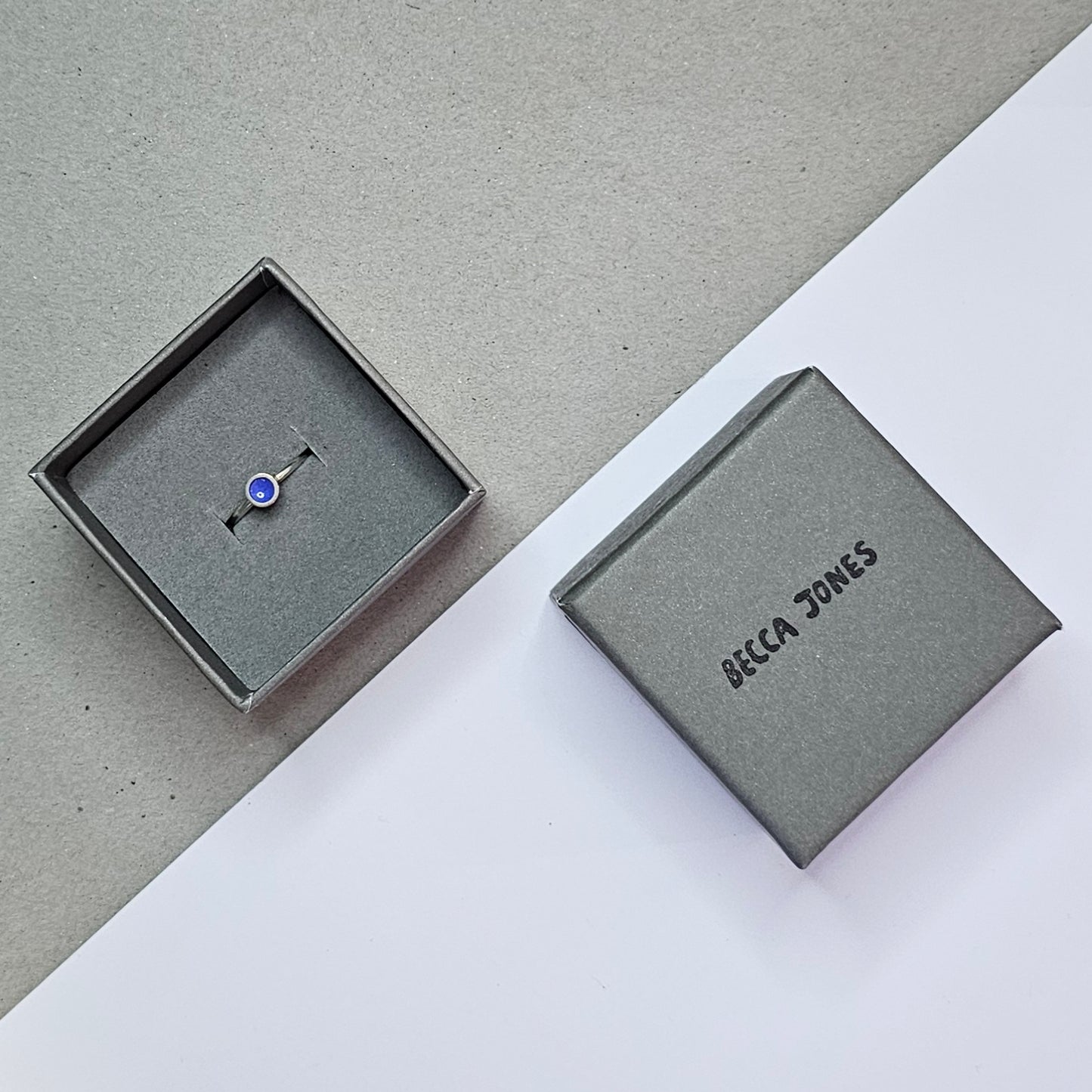 ENAMEL + SILVER RING
