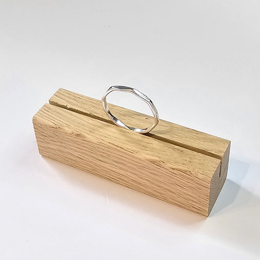 SILVER RING - FACETED