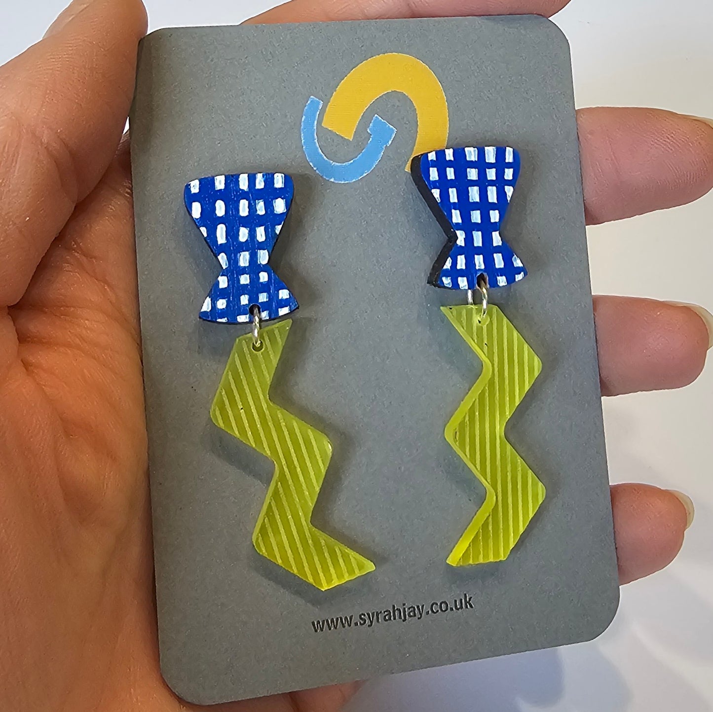 GEO BLOK BUMBY + ZIG ZIG DANGLE EARRINGS