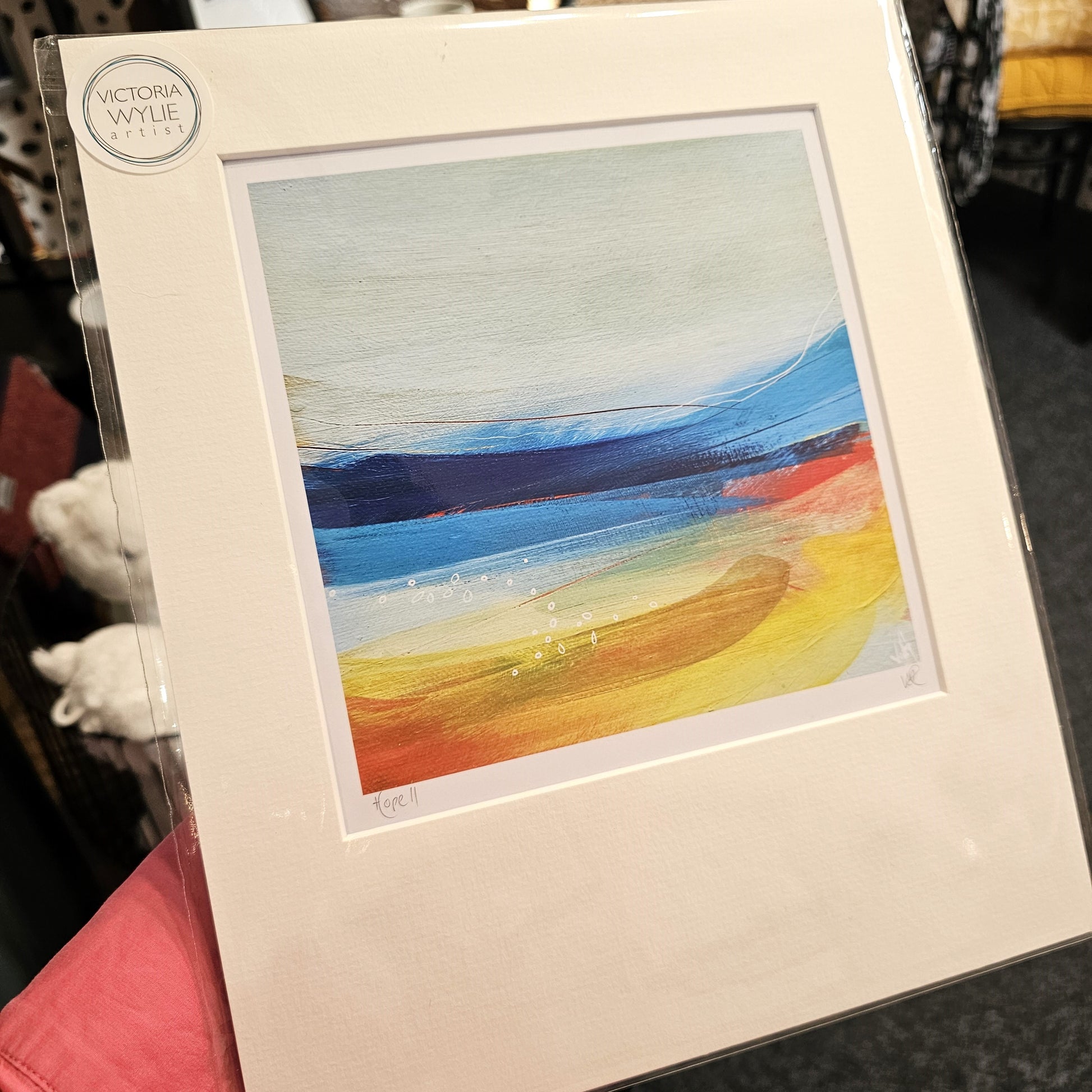 Limited edition Hope II Print with soft white mount, part of six-piece art series responding to war and resilience