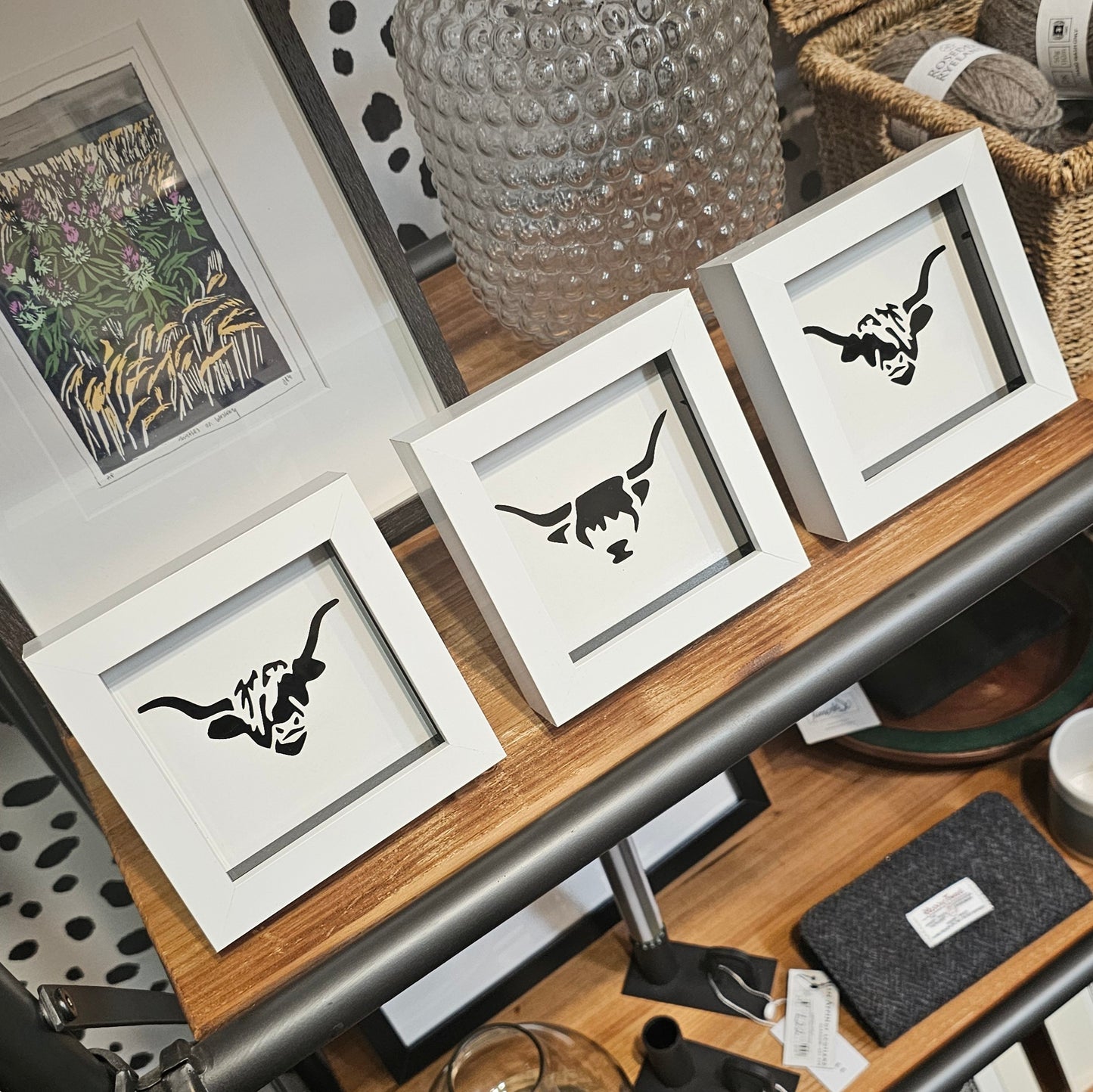 FRAMED HIGHLAND COW PICTURE