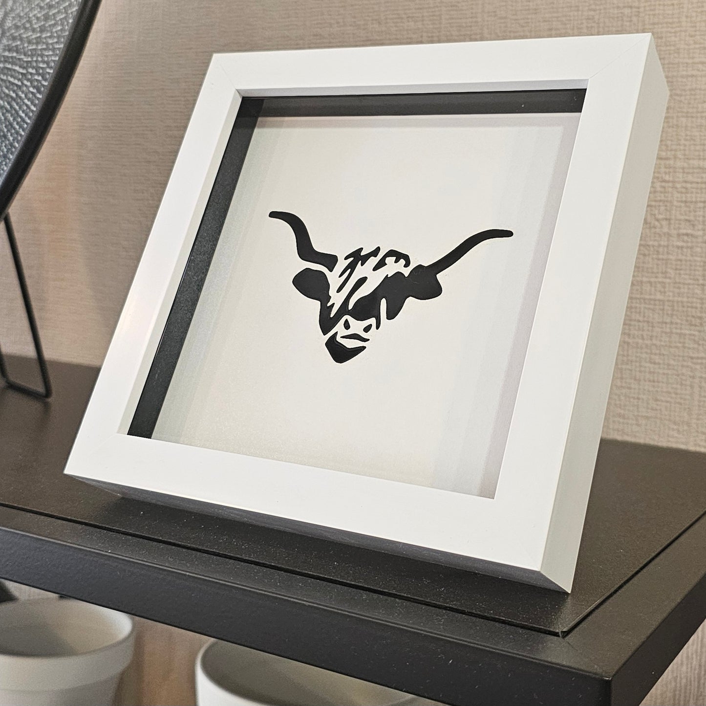 FRAMED HIGHLAND COW PICTURE