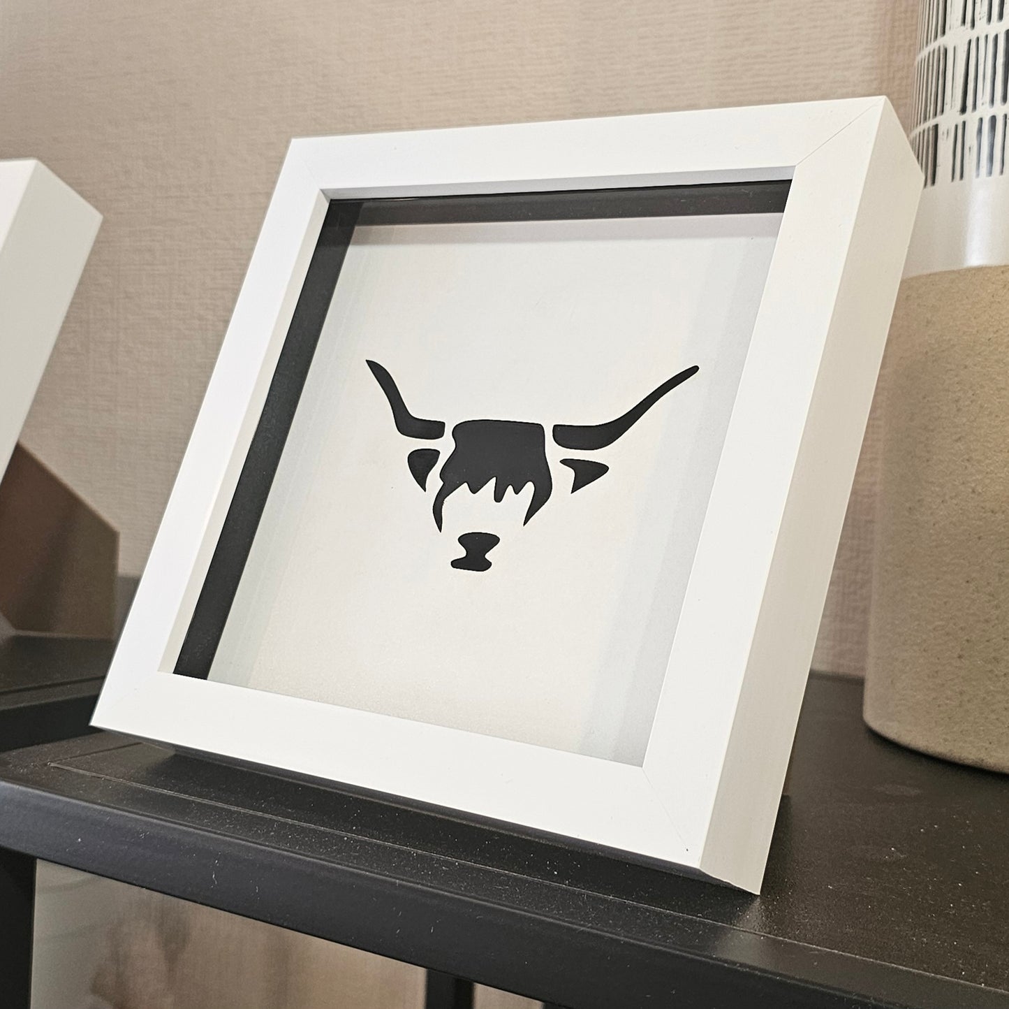 FRAMED HIGHLAND COW PICTURE