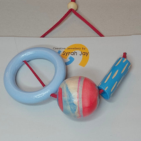 GEO BLOCK RING BEAD COMPONENT NECKLACE