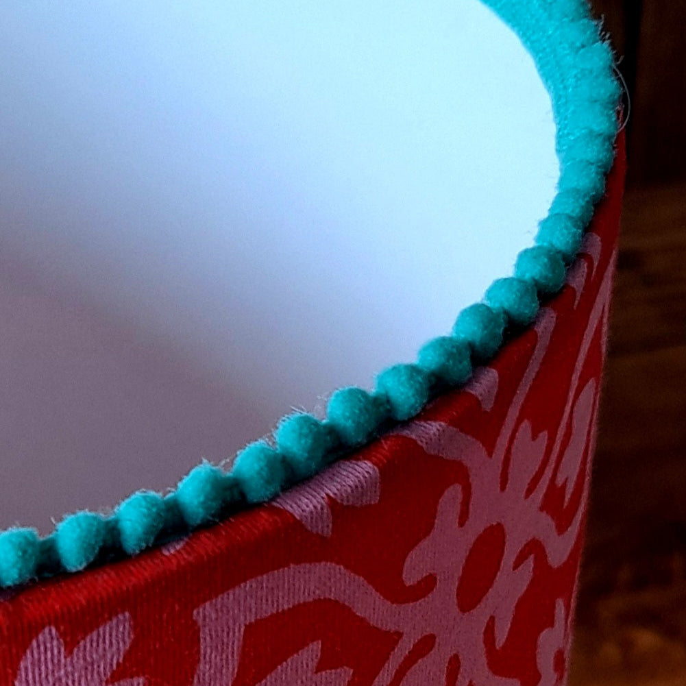 PINK RED GEOMETRIC FLORAL LAMPSHADE