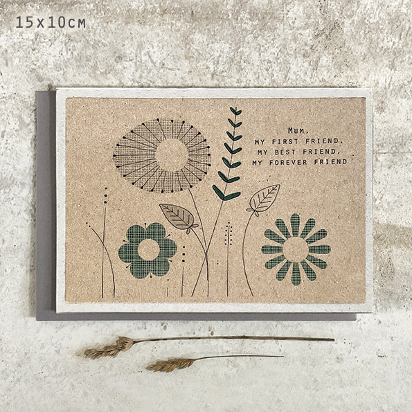 MODERN FLOWER MUM CARD