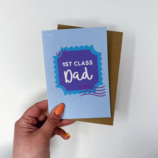 FIRST CLASS DAD CARD