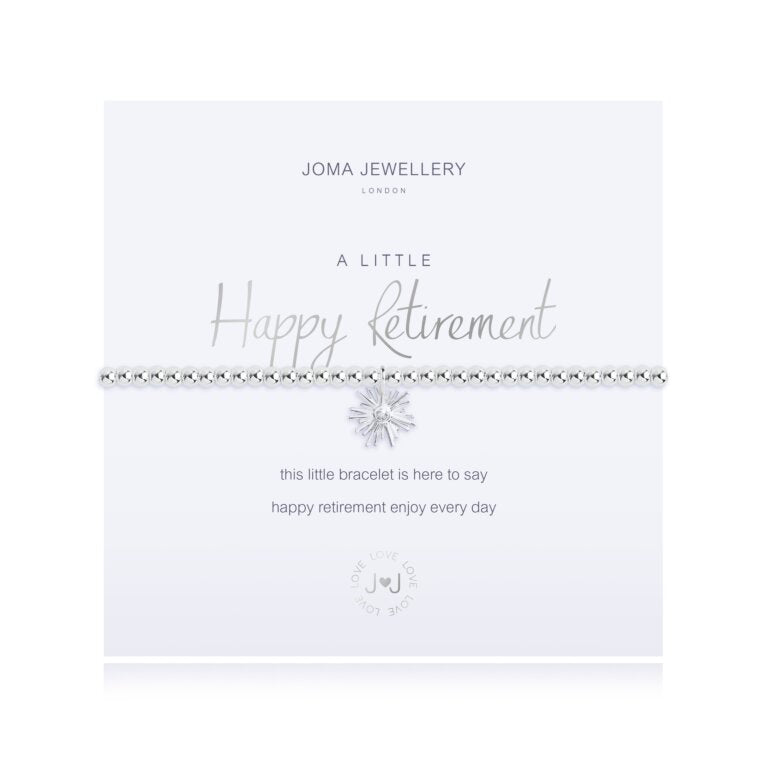A LITTLE 'HAPPY RETIREMENT' SILVER BRACELET