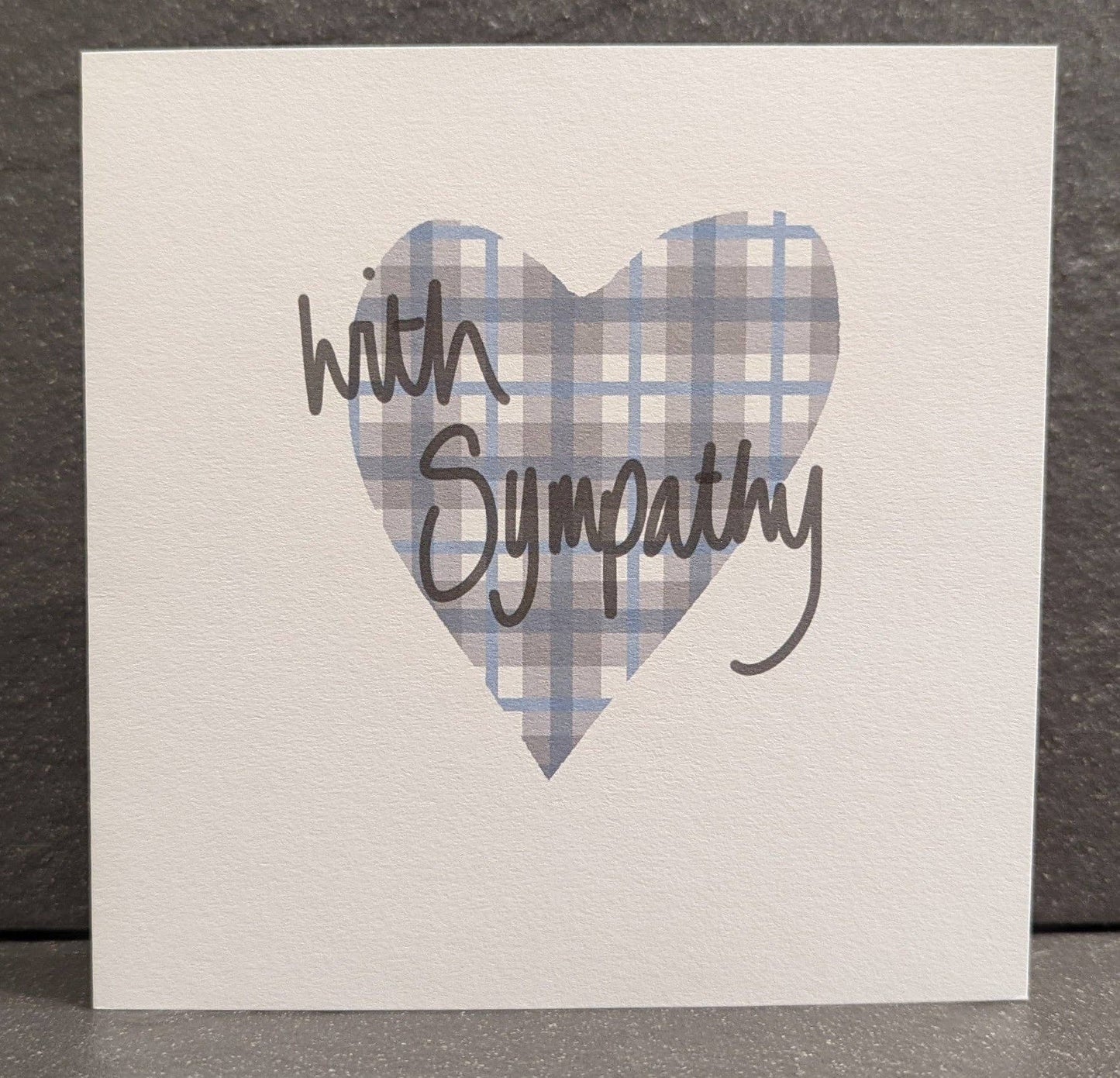 WITH SYMPATHY - HEART CARD