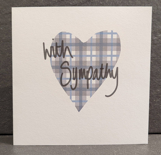 WITH SYMPATHY - HEART CARD