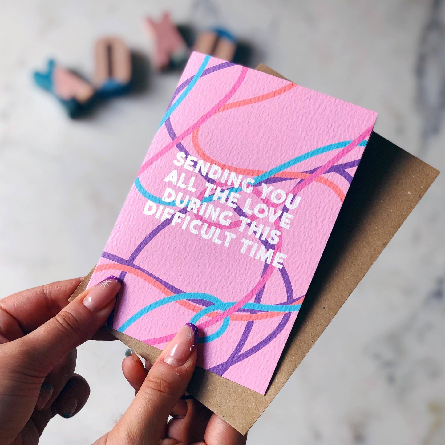 SENDING YOU LOVE AT THIS DIFFICULT TIME CARD