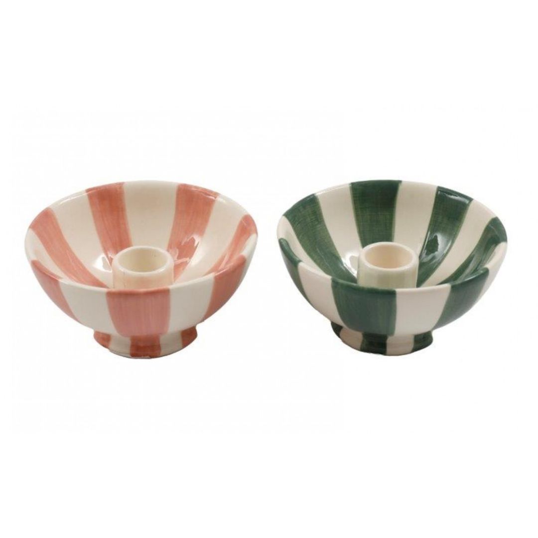 CABANA STRIPE CANDLE HOLDER