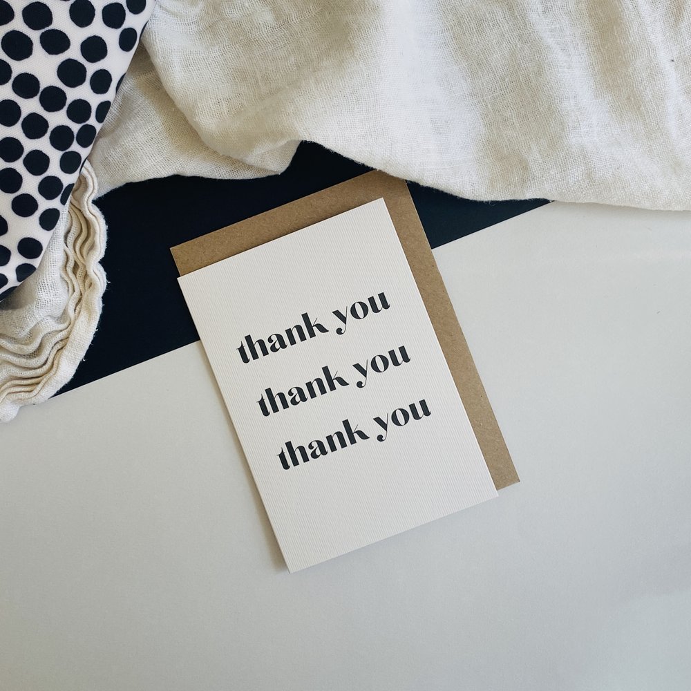 THANK YOU MONOCHROME CARD