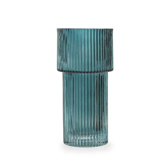 ESMA RIBBED GLASS VASE