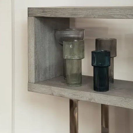 ESMA RIBBED GLASS VASE