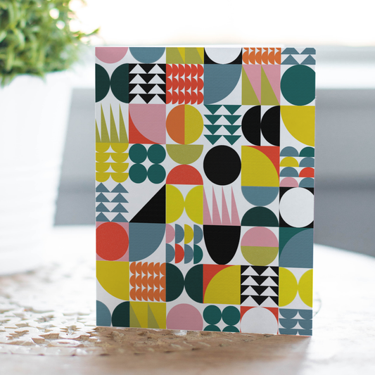 MIDCENTURY SHAPES ART CARD