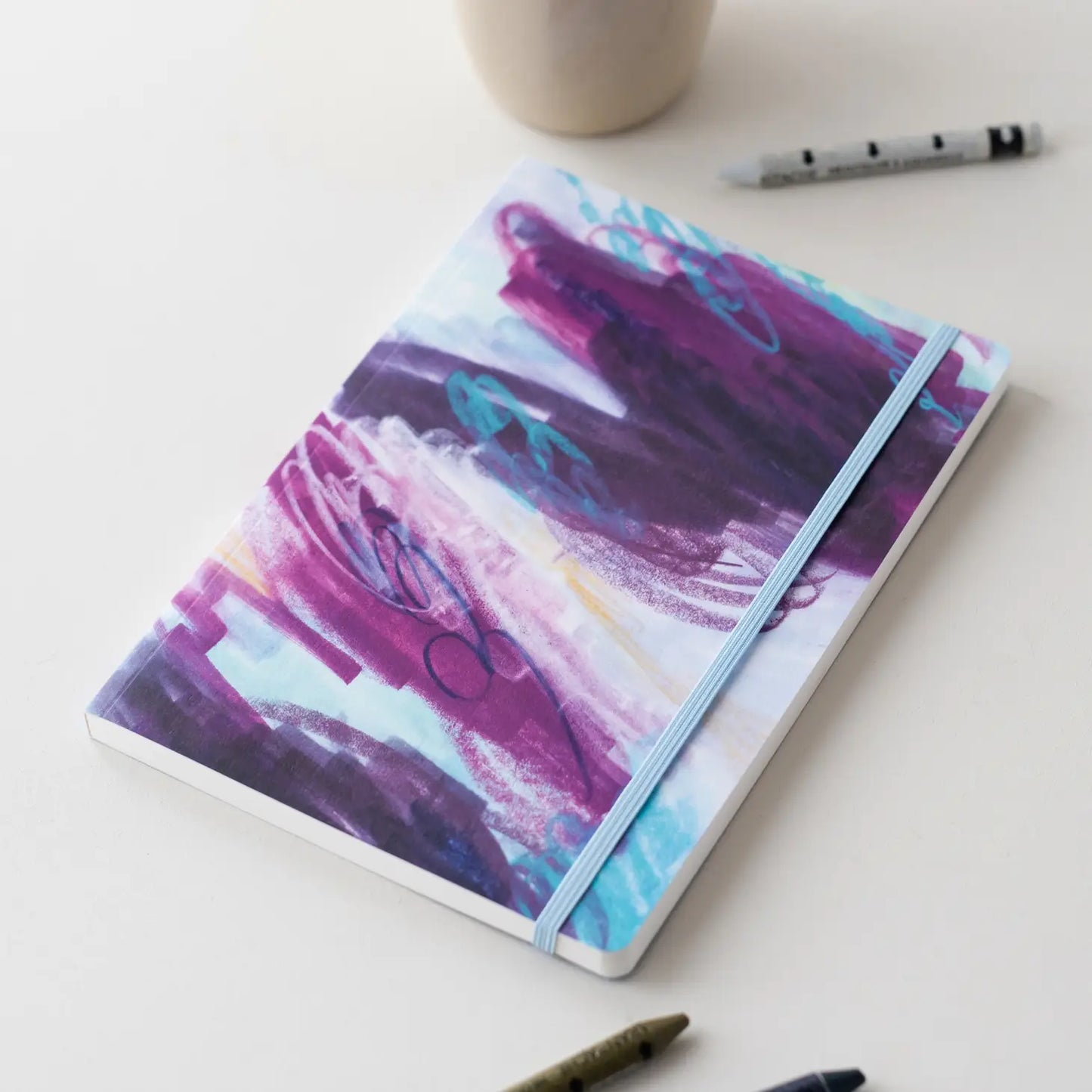 PURPLE WILD TEXTURES A5 NOTEBOOK