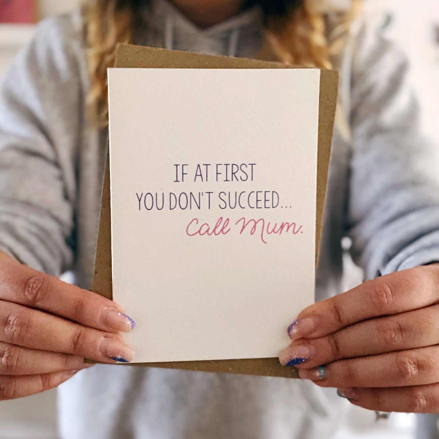 IF AT FIRST - MUM CARD