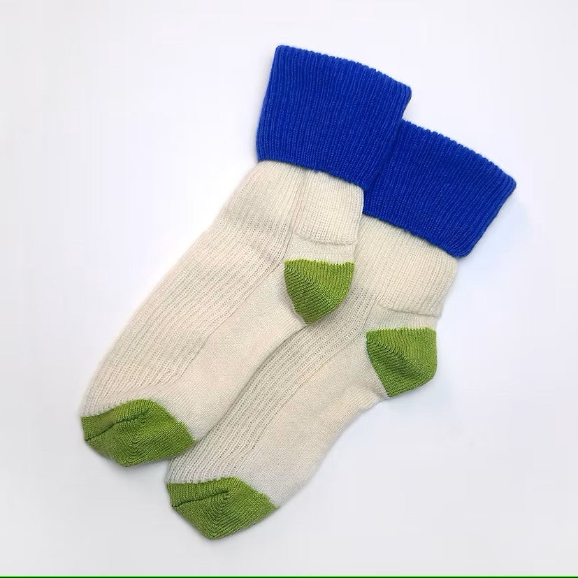 LAMBSWOOL LOUNGE SOCKS - ECRU